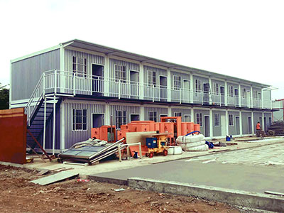 北海工地住人集裝箱活動(dòng)房案例